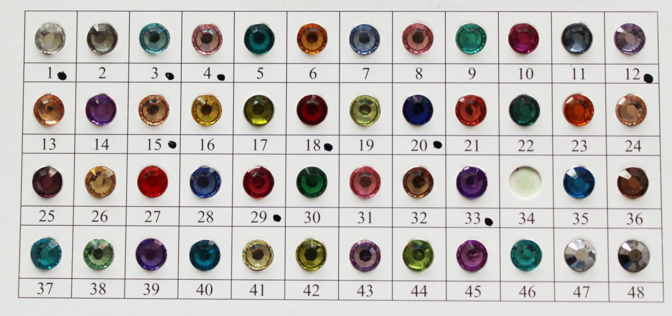 rhinestone colors chart