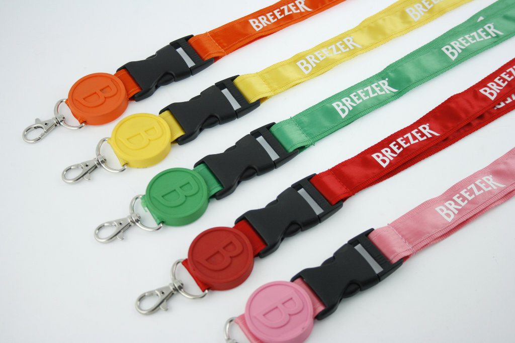 custom tag satin lanyard