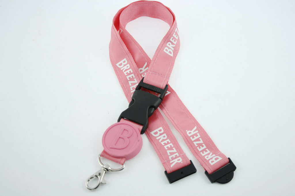 custom tag satin lanyard