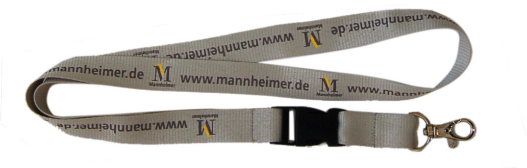 silkscreen printed lanyard
