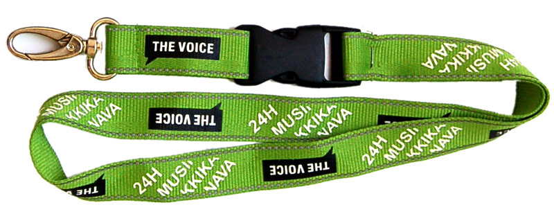 silkscreen printed lanyard