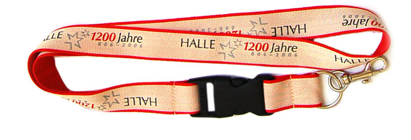 silkscreen printed lanyard