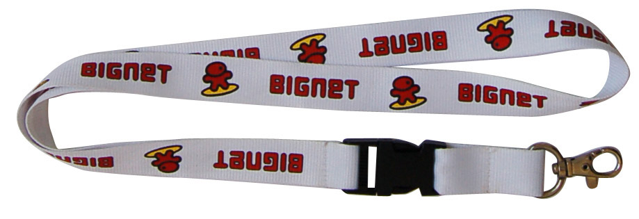 silkscreen printed lanyard
