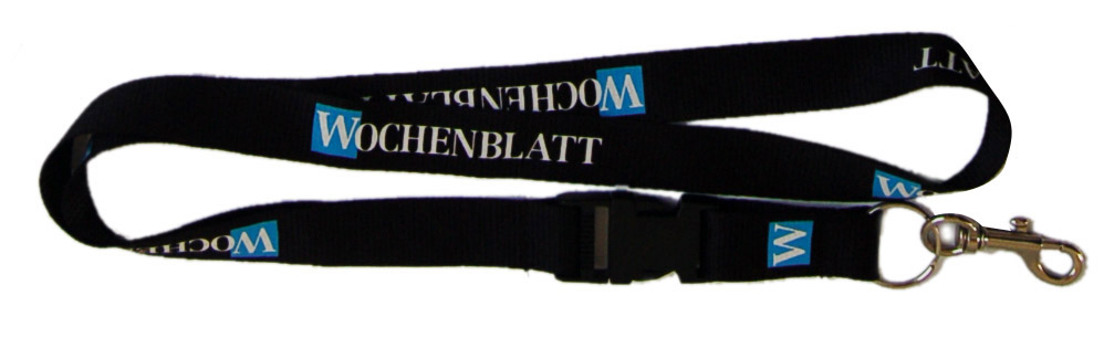 silkscreen printed lanyard